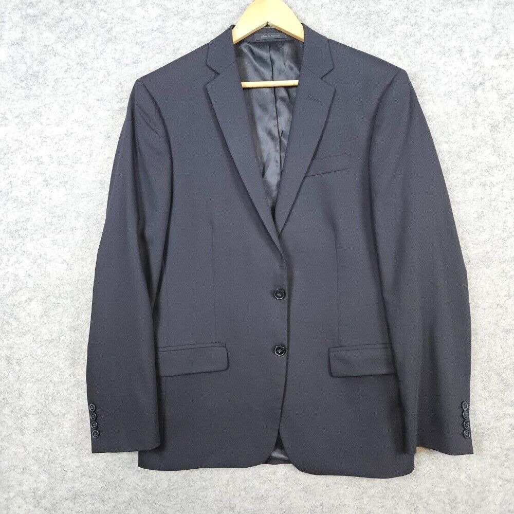 Calvin Klein Men's Blazer Black Slim Fit Size 40R Uncut 100% Wool Preppy Church